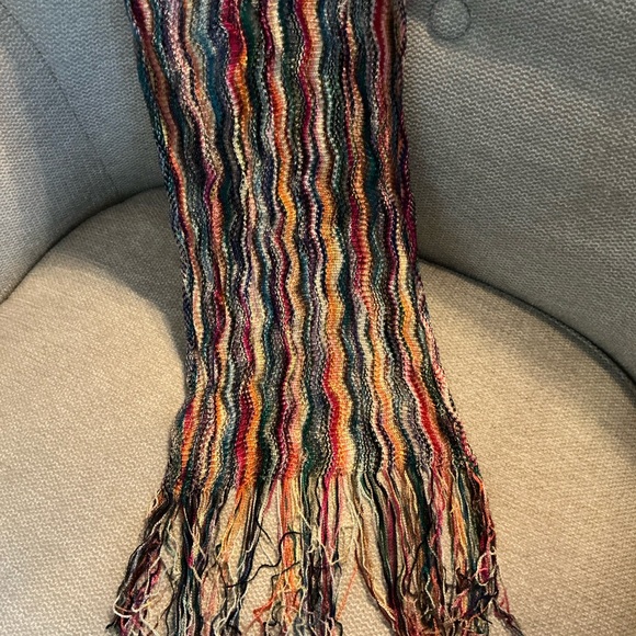 Beautiful Rainbow Zig Zag Stripe Scarf - Picture 3 of 5
